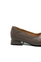 Imagine Balerini din piele naturală, gri, cu detalii metalice FNX11-211