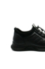 Imagine Pantofi sport damă negri, din piele naturală cu inserții textile FNX1133