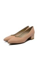 Imagine Pantofi roz din piele naturală, cu vârf ascuțit GOR25172