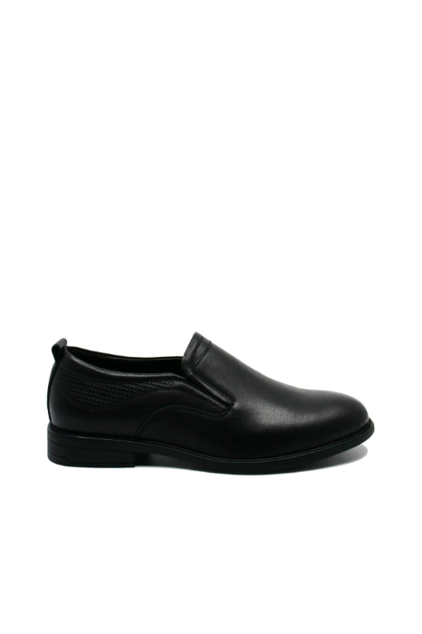 Imagine Pantofi bărbați fără șiret, negri, din piele naturală FNX999566
