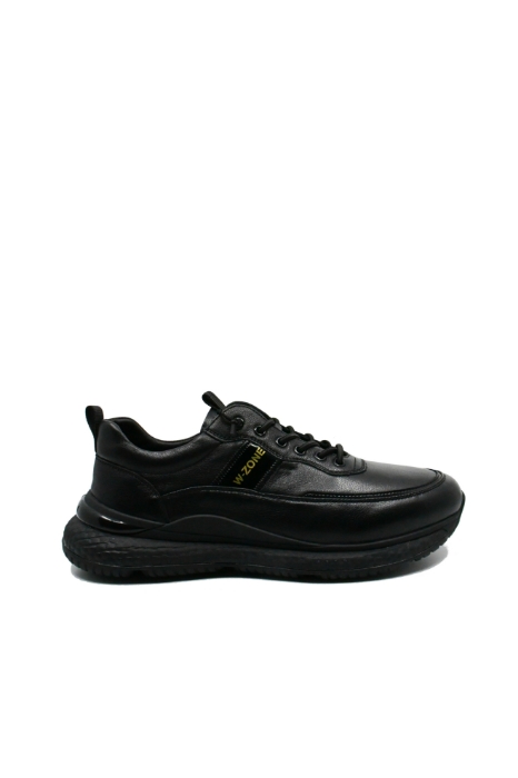 Imagine Pantofi sport W-Zone negri din piele naturală FNX33706