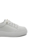 Imagine Pantofi sport damă din piele naturală, albi cu detalii apricot FNX229980