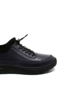 Imagine Pantofi sport bleumarin din piele naturală, cu inserție stretch FNX1088