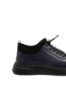 Imagine Pantofi sport bleumarin din piele naturală, cu inserție stretch FNX1088