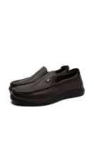 Imagine Mocasini maro cafea, din piele naturală moale FNX93701