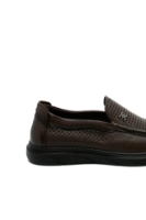 Imagine Mocasini maro cafea, din piele naturală moale FNX93701
