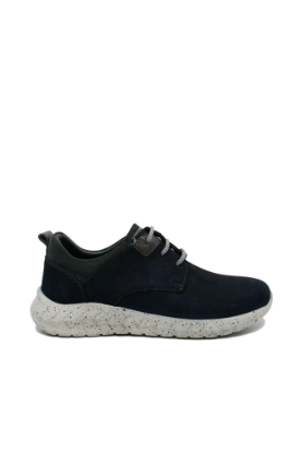 Imagine Pantofi casual navy, din piele întoarsă OTR411