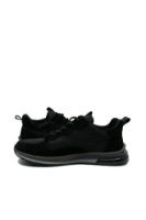 Imagine Pantofi sport negri din piele nabuc, cu inserții din fâș OTR600026