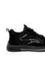 Imagine Pantofi sport negri din piele nabuc, cu inserții din fâș OTR600026