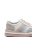 Imagine Pantofi sport din piele naturală, albi cu detalii pastel FLGF03