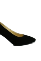 Imagine Pantofi stiletto negri, din piele întoarsă SORA17