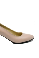 Imagine Pantofi office cu toc bloc, nude, din piele naturală SORA18