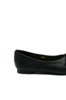 Imagine  Balerini cu fundiță și strasuri, negri, din piele naturală FNX6009