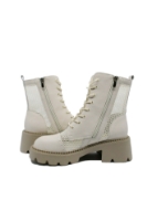 Imagine Ghete înalte, cu șireturi, crem, din plasă FNX220-6