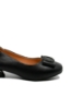 Imagine Pantofi negri din piele naturală, cu fundiță chic OTR520013