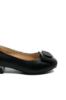 Imagine Pantofi negri din piele naturală, cu cataramă decorativă OTR20025