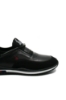 Imagine Pantofi sport negri din piele naturală cu mix de inserții OTR20036
