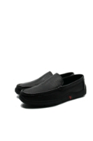 Imagine Mocasini negri, flexibili, din piele naturală cu granulații OTR620008