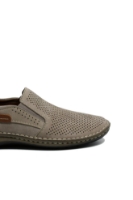 Imagine Mocasini anatomici grey fără șiret, din piele naturală GOR9505
