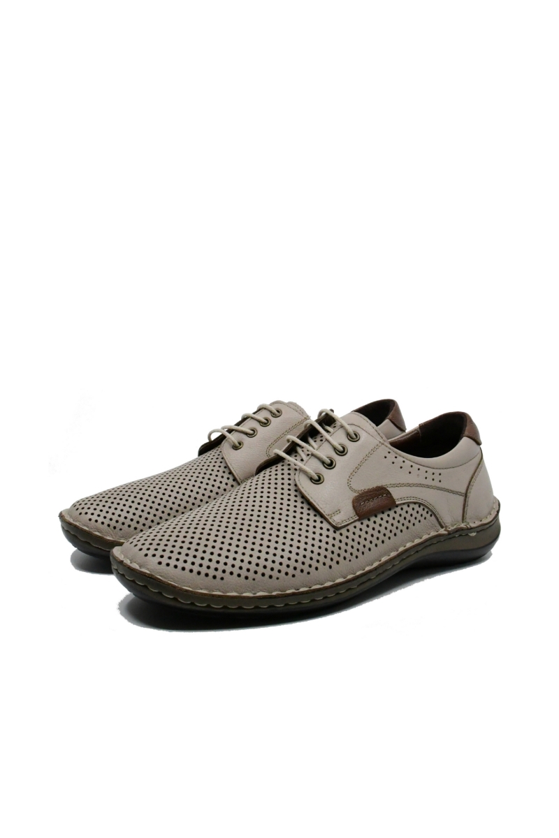 Imagine Mocasini anatomici bej, din piele naturală GOR9506