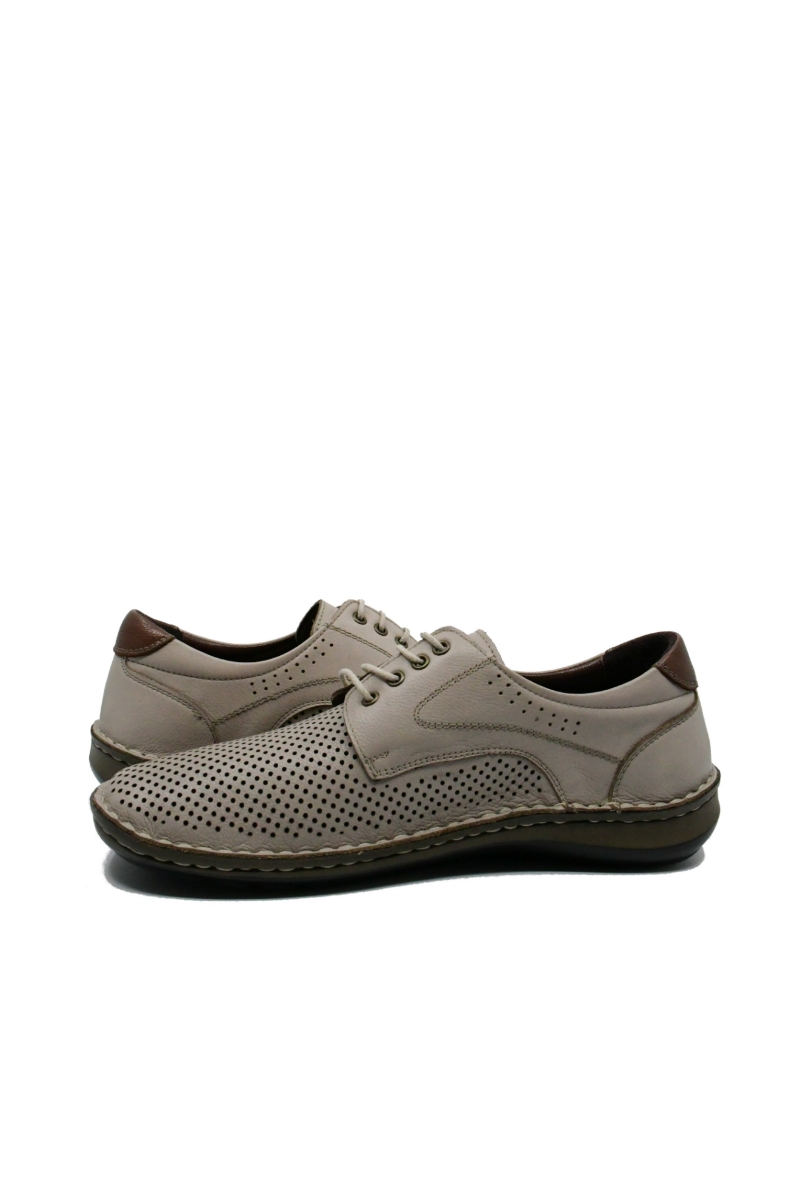 Imagine Mocasini anatomici bej, din piele naturală GOR9506