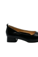 Imagine Pantofi negri din lac cu imprimeu croco OTR20005