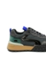 Imagine Sneakers grey din material textil și piele întoarsă FNX88926