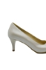 Imagine Pantofi stiletto din piele naturală, bej sidefat cu decorațiune aurie SORA24