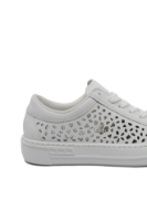 Imagine Pantofi casual sport albi perforați din piele naturală RIKL8831-80