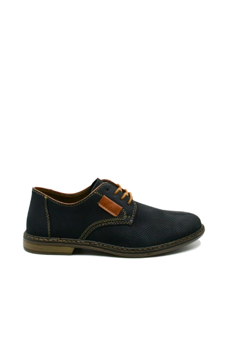 Imagine Pantofi casual bleumarin din piele întoarsă RIK13439-14