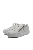 Imagine Pantofi sport din piele naturală, albi, cu aspect împletit REMD0916-81