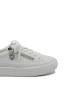 Imagine Pantofi sport din piele naturală, albi, cu aspect împletit REMD0916-81