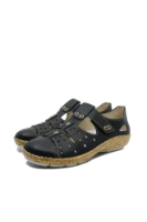 Imagine Pantofi comozi cu decupaje bleumarin din piele naturală RIK44852-14