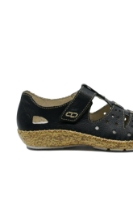 Imagine Pantofi comozi cu decupaje bleumarin din piele naturală RIK44852-14