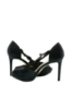 Imagine Pantofi decupați peep-toe negru sidefat cu toc stiletto MEN23822