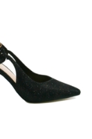 Imagine Pantofi decupați sparkle black cu toc stiletto MEN24079