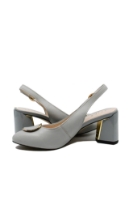 Imagine Pantofi decupați gri deschis, din piele naturală OTR20058