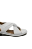 Imagine Sandale cu twist, albe, din piele naturală MIR445