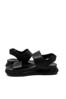 Imagine Sandale damă negre din piele naturală cu talpa dublă GOR736