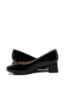 Imagine Pantofi damă negri, din piele naturală lucioasă, decorați cu fundiță OTR20006