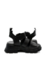 Imagine Sandale damă negre din piele naturală, cu platformă voluminoasă GOR854