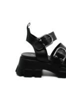 Imagine Sandale damă negre din piele naturală, cu platformă voluminoasă GOR854