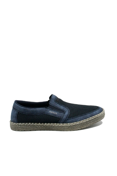 Imagine Mocasini bărbați blue din material textil plasă RIKB5264-14