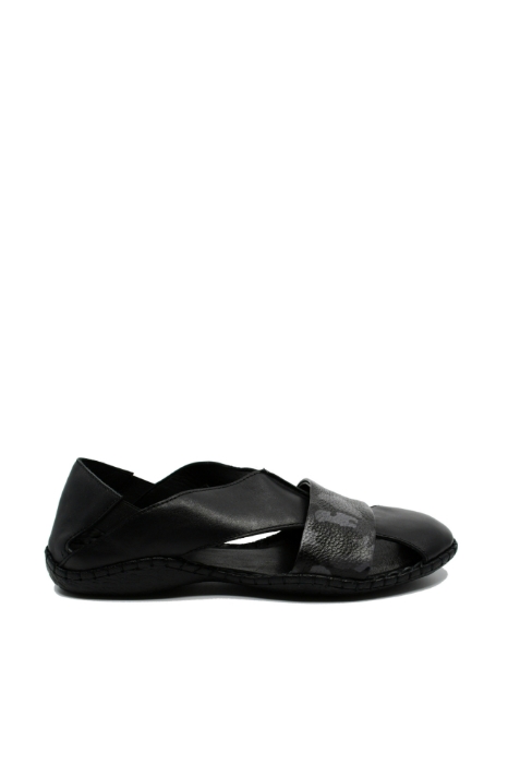 Imagine Sandale bărbați cu design modern, negre cu baretă camuflaj TR3558