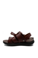 Imagine Sandale bărbați cu baretă la spate, maro, din piele naturală FNX72008