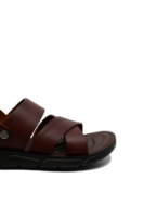Imagine Sandale bărbați cu baretă la spate, maro, din piele naturală FNX72008