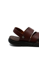 Imagine Sandale bărbați cu baretă la spate, maro, din piele naturală FNX72008