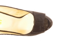 Imagine Sandale damă negre decupate din piele naturală ALG028/1