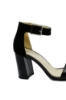 Imagine Sandale elegante cu baretă la gleznă negre din piele naturală FICS171