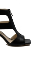 Imagine Sandale damă negre tip botină din piele naturală FNXN440